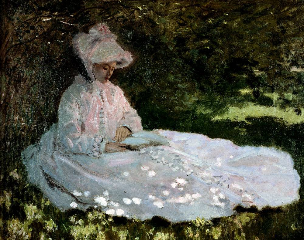 "A Woman Reading," Claude Monet, 1872