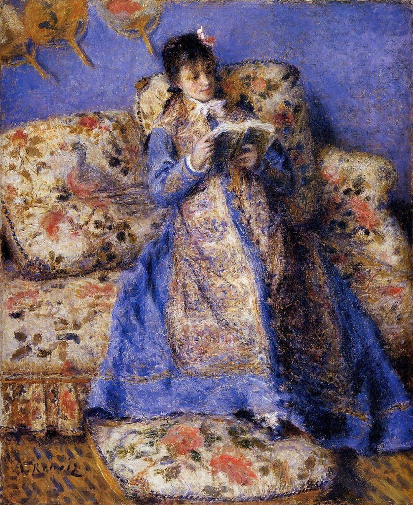 "Camille Monet Reading," Pierre-Auguste Renoir, 1872