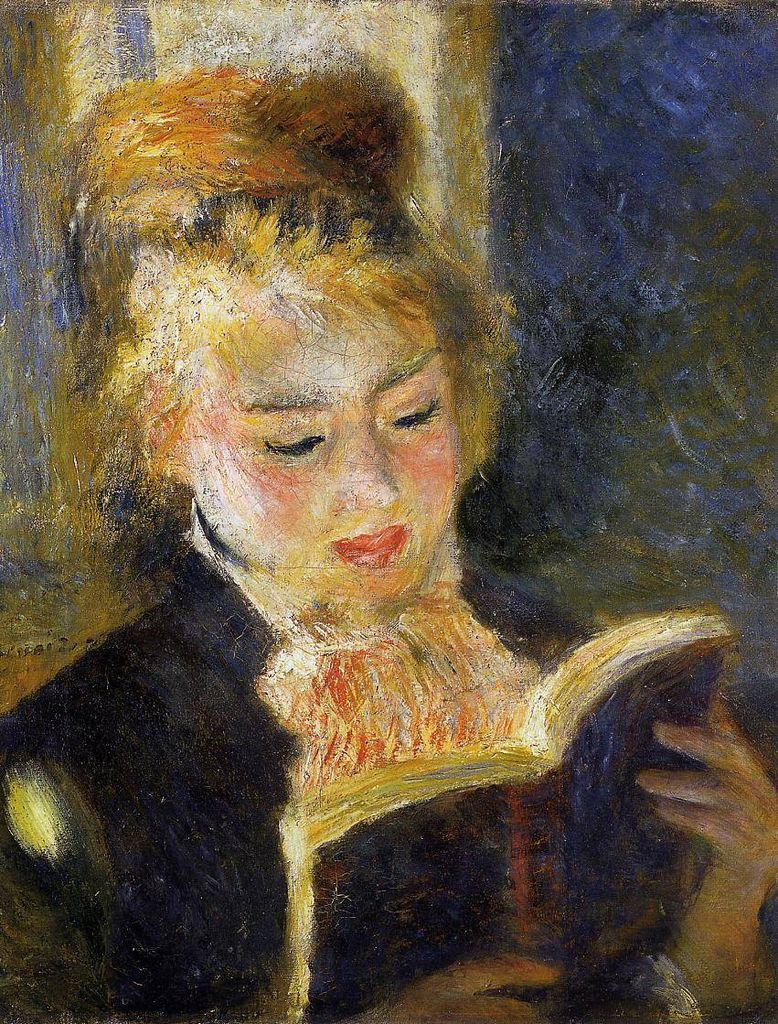 "The Reader (Young Woman Reading a Book)," Pierre-Auguste Renoir, 1876