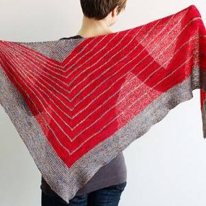 stripe study shawl