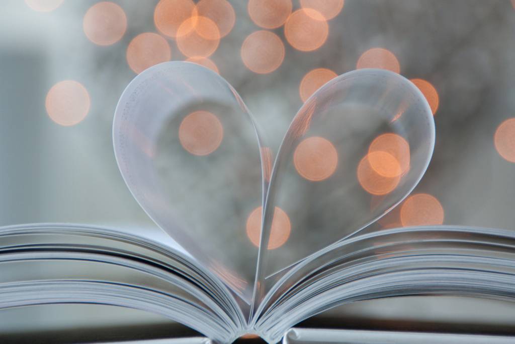 pages in a heart