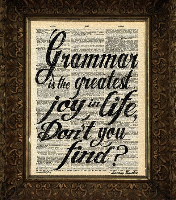 grammar joy in life art print