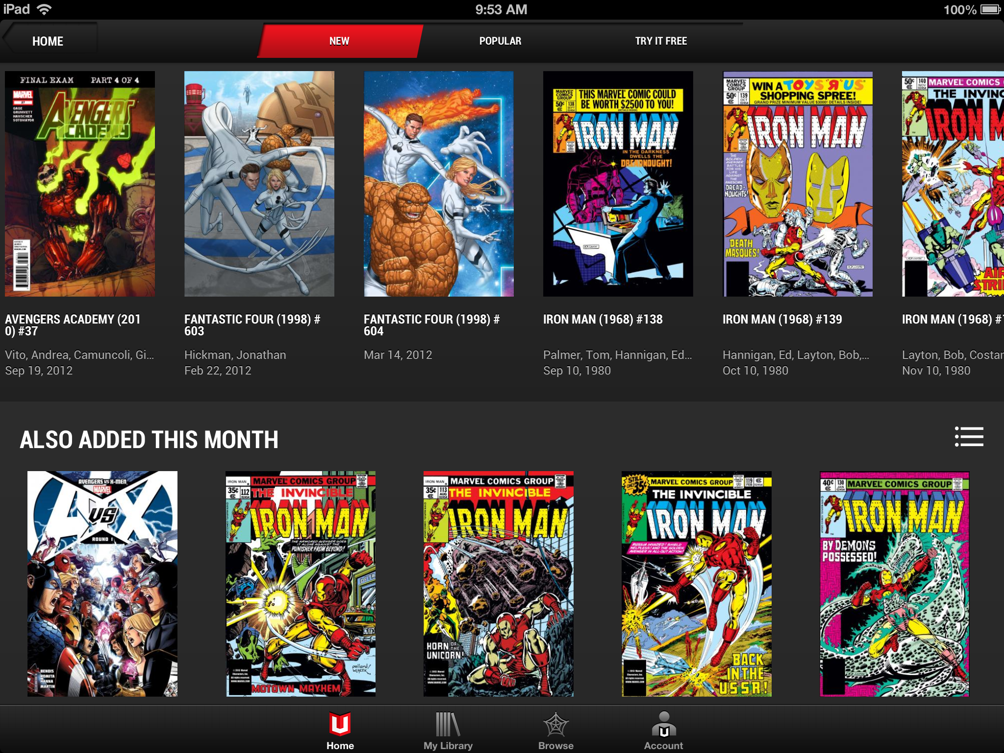 dc comics like marvel unlimited